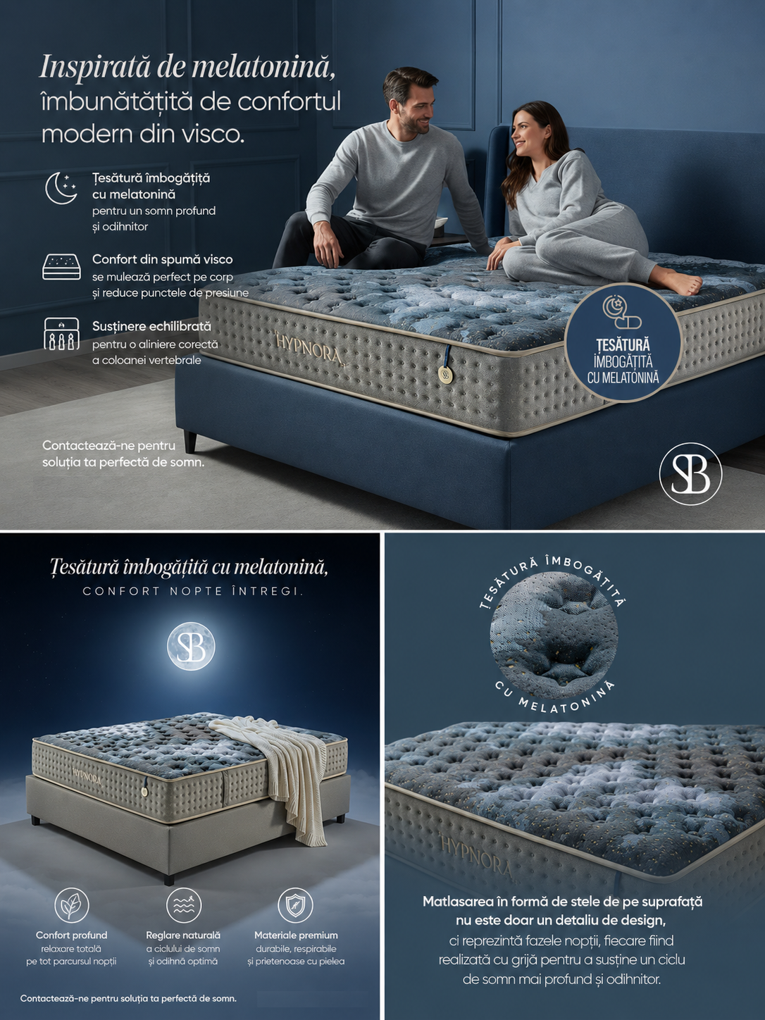 Saltea Hypnosa – Somnul premium inspirat de melatonină - imagine 3
