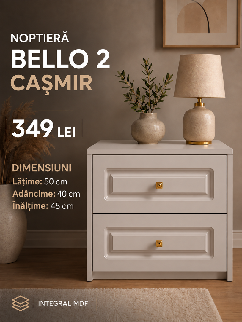 Noptiera Bello 2 casmir- integral MDF