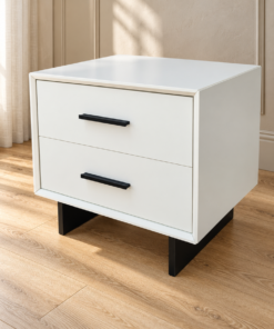 Noptiera Eva alba - integral MDF